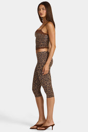 Oh Polly Trousers Legging Capri Léopard Modal Taille Basse