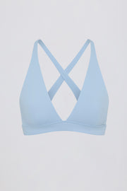 Oh Polly Bo+Tee BT2311B brassière sport bleu ciel col V