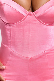 Oh Polly Romera combishort satin rose corset