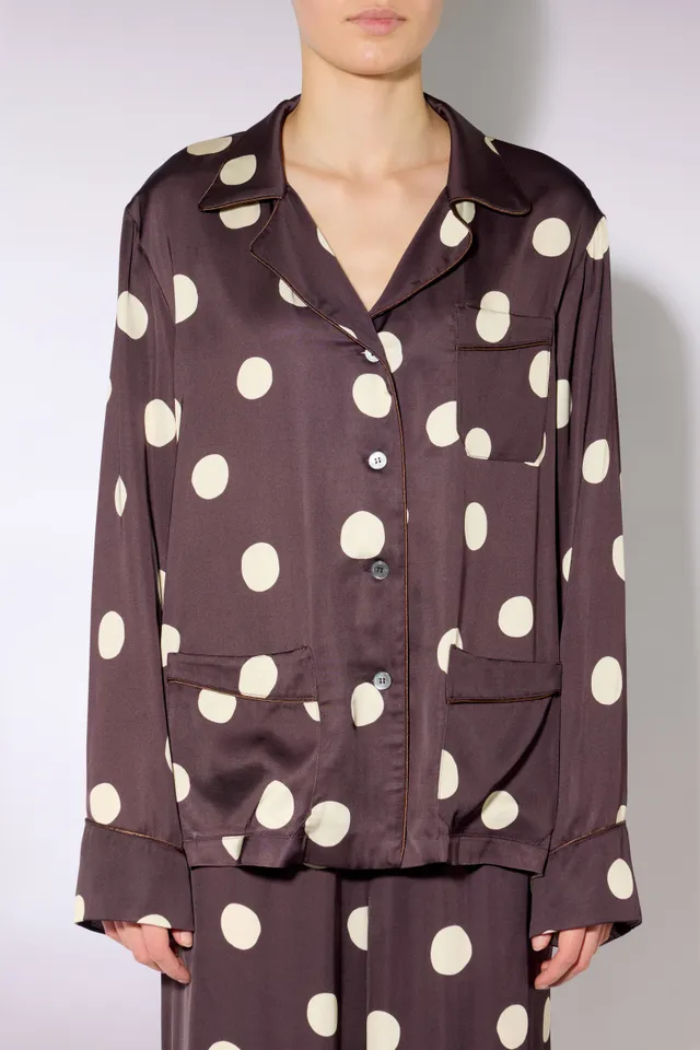 Liviana Conti Clizia chemise pois grande espresso
