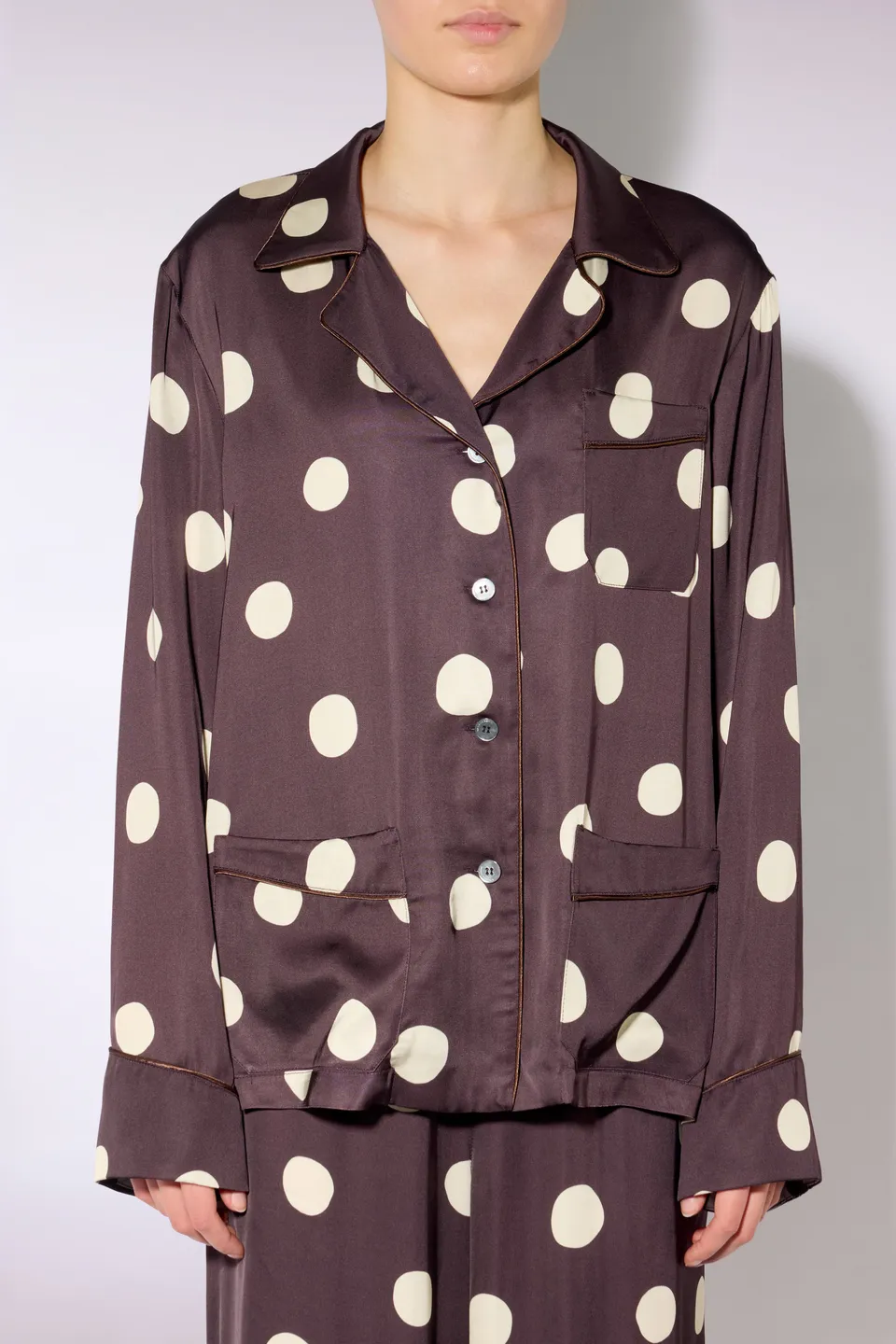 Liviana Conti Clizia chemise pois grande espresso