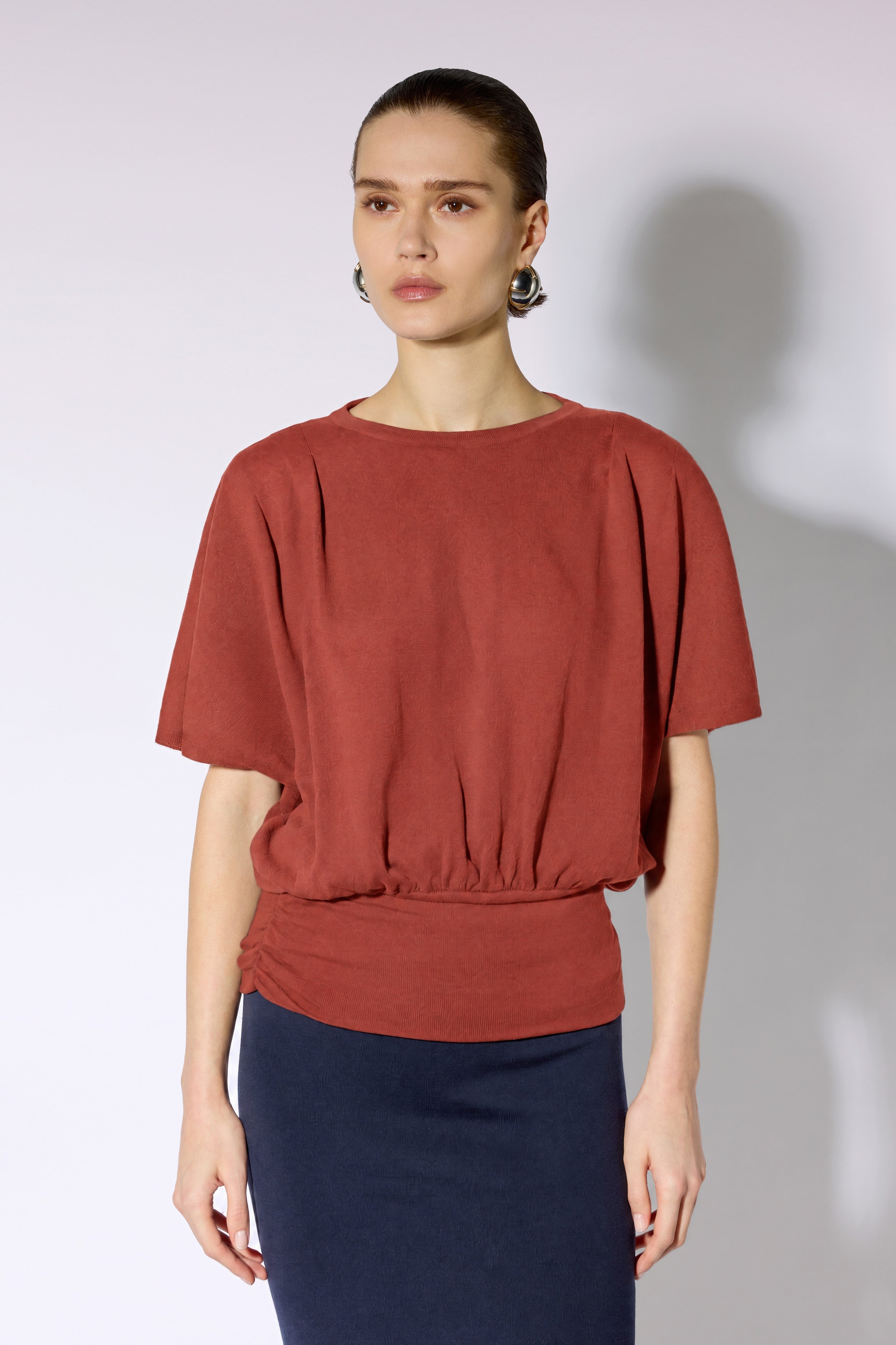 Liviana Conti Mandy pull bleu nuit manches longues