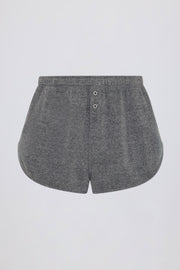 Oh Polly BT2297 short gris foncé coton à boutons