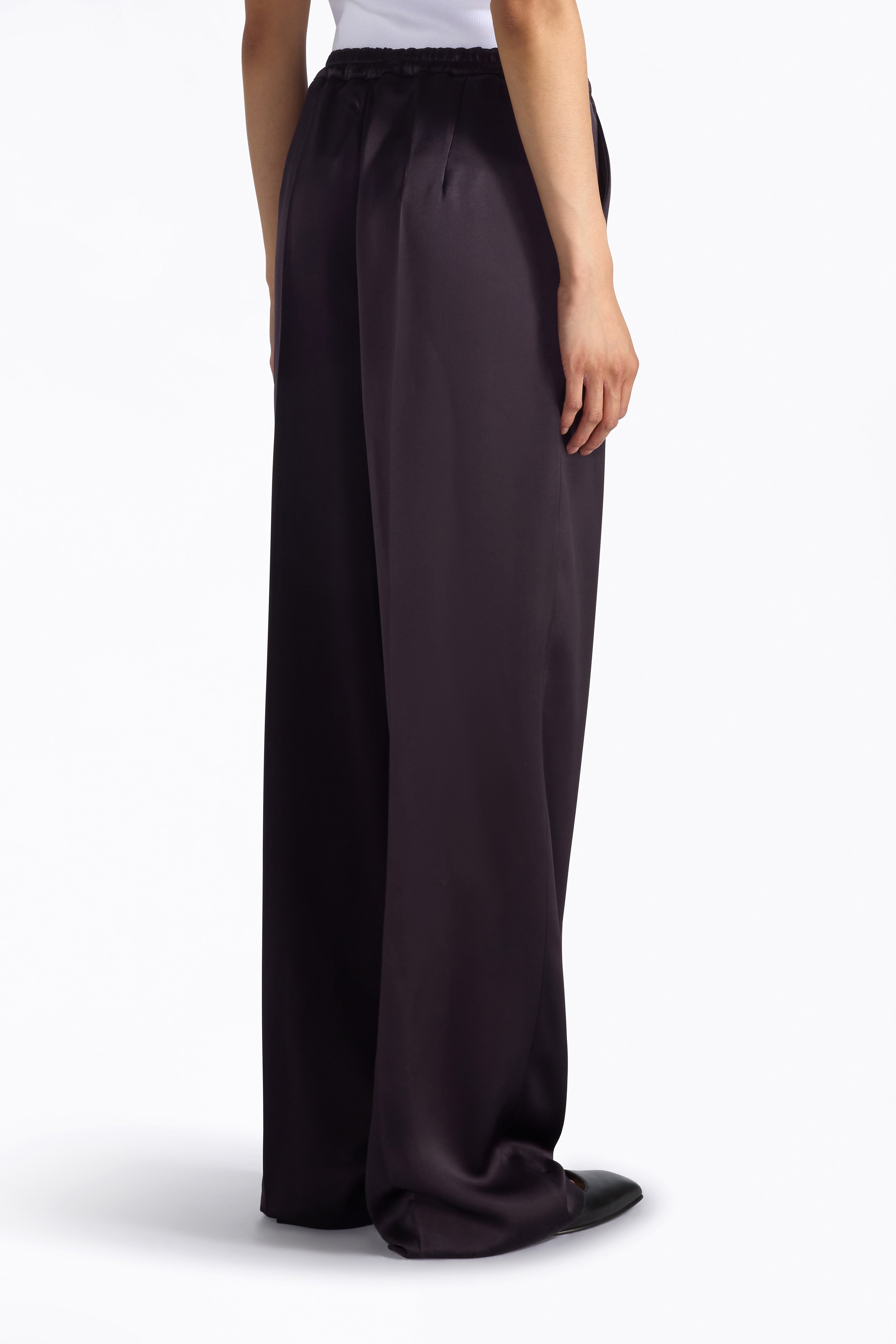 Liviana Conti Jared pantalon palazzo satin notte 38-48