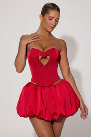 Oh Polly Amora 12729 Top Corset Rouge Strass