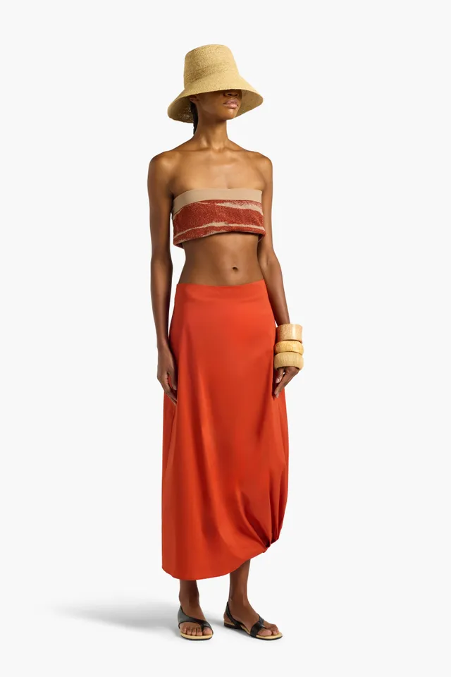 Liviana Conti Hedy L6SG41 top bandeau seashell lamé