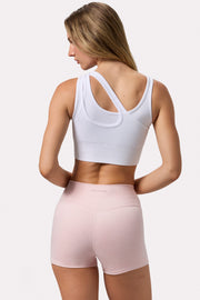 Bo+Tee Seamless brassière sport asymétrique blanche modal