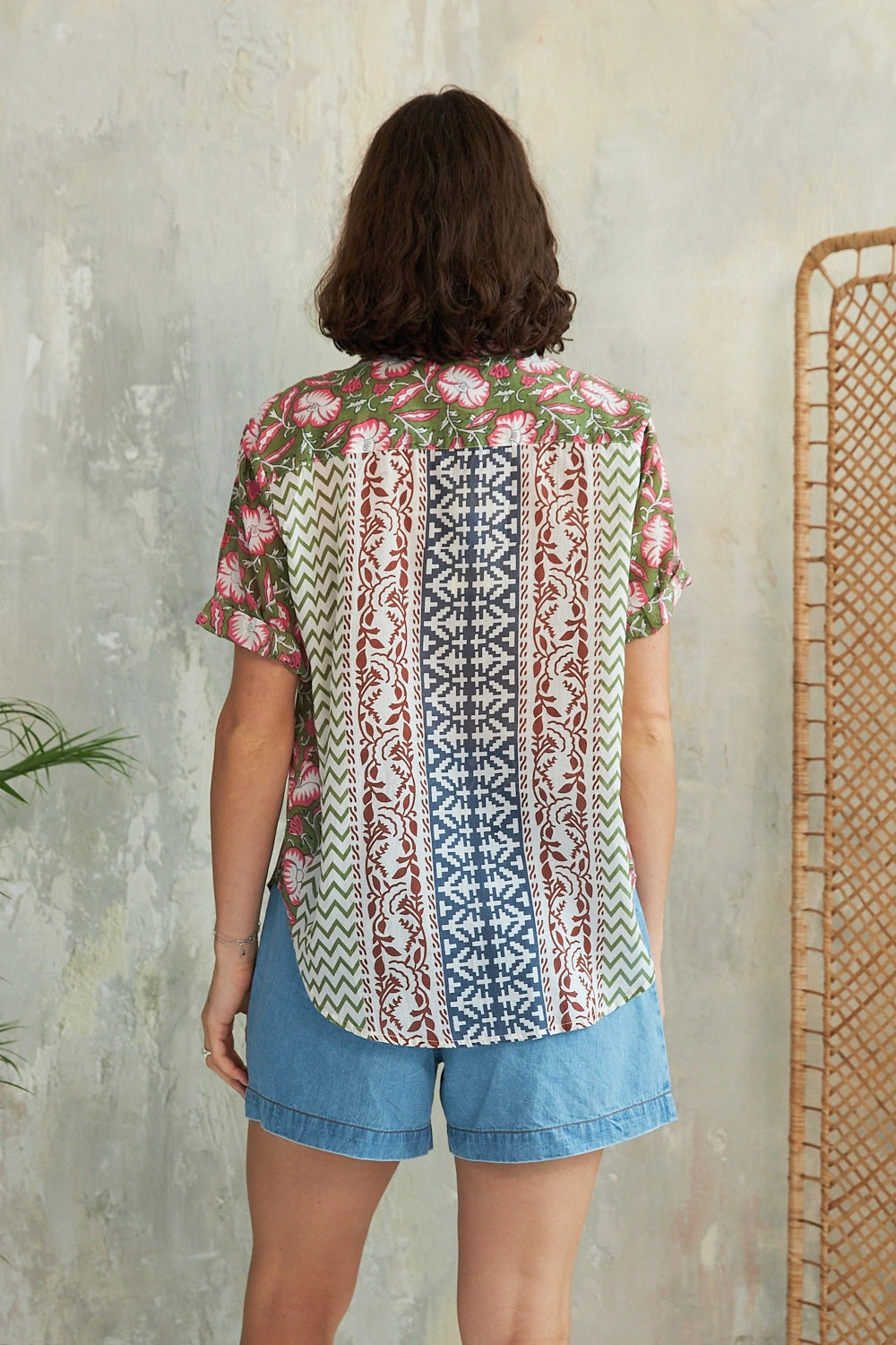 Chicosoleil Donie chemise summer batik vert coton