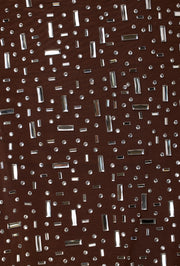 Oh Polly Durrani Mini Robe Strass Cacao Foncé