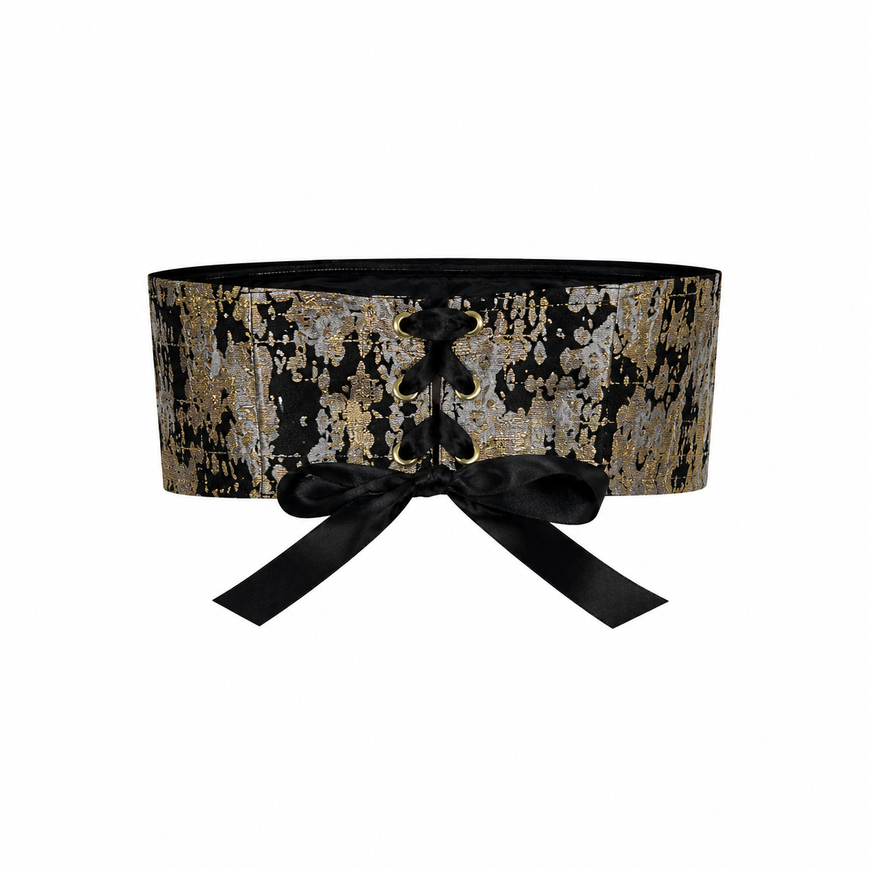 The Ethiquette Angie Mini bustier satin noir camouflage XS