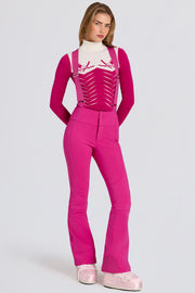 Oh Polly Coats Jackets salopette ski rose imperméable matelassée