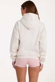 Oh Polly Oversized Applique Hoodie sweat femme ivoire BT11301