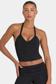 Oh Polly ButterCloud crop top noir double couche