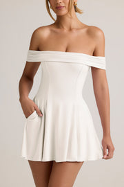 Oh Polly Jaida 14150 mini robe blanche jersey modal