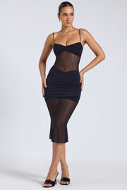 Oh Polly Dresses Alviva 9726 robe noire mesh sweetheart