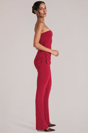 Oh Polly Trousers Pantalon Cherry Red taille mi-haute