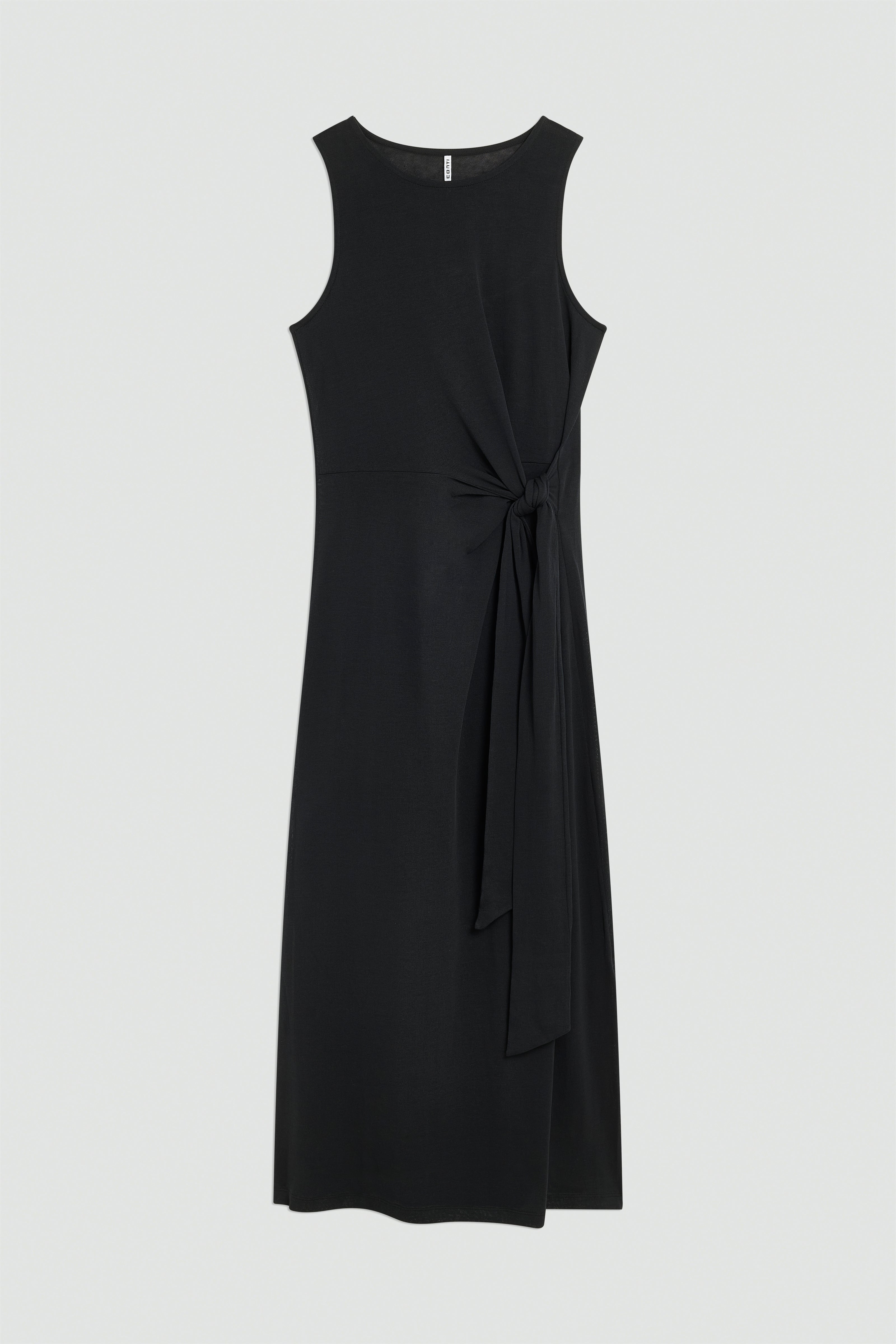 Liviana Conti Lilith robe noire coton bio mi-longue