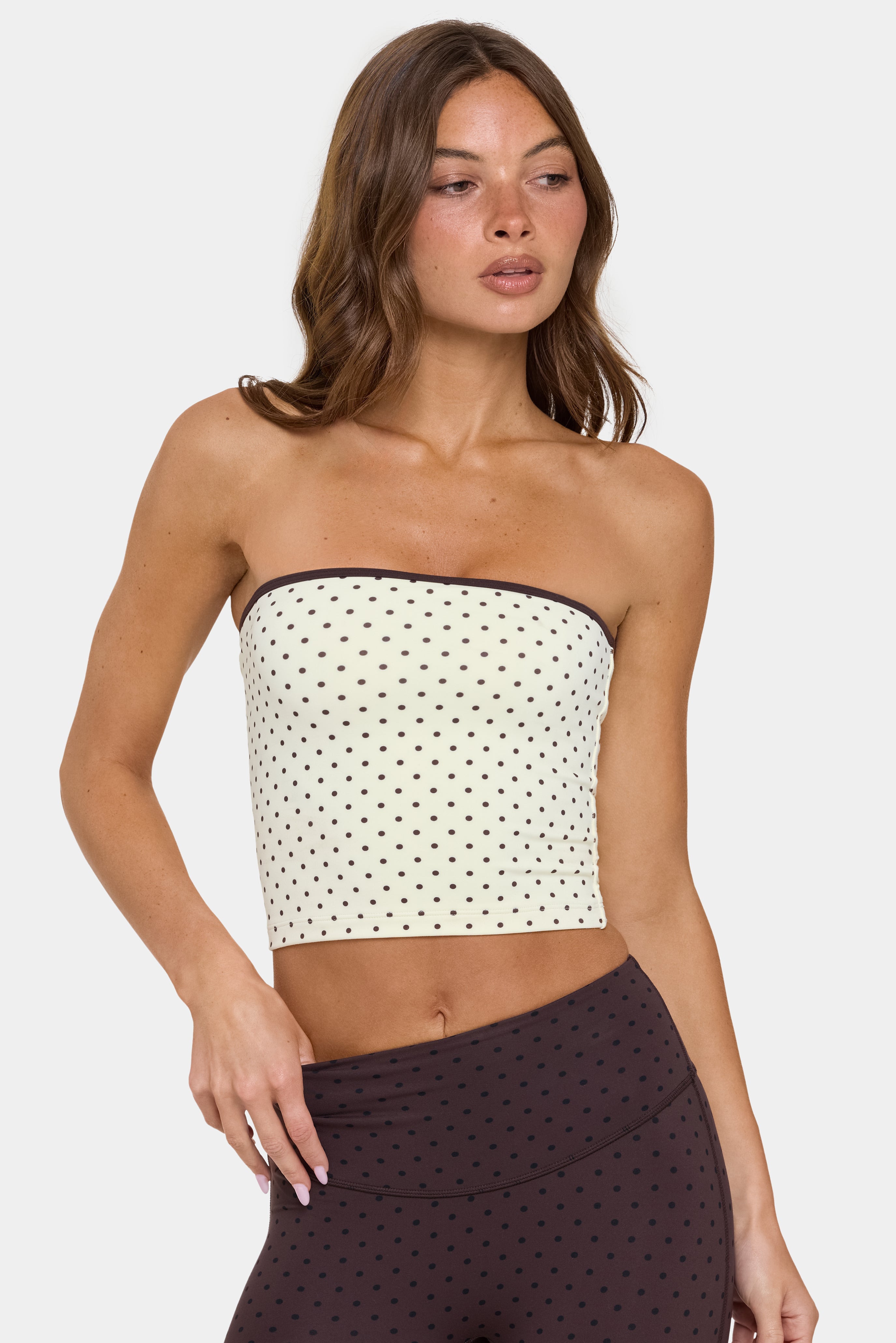 Bo+Tee Soft Active Top Bandeau Cookie Butter Respirant