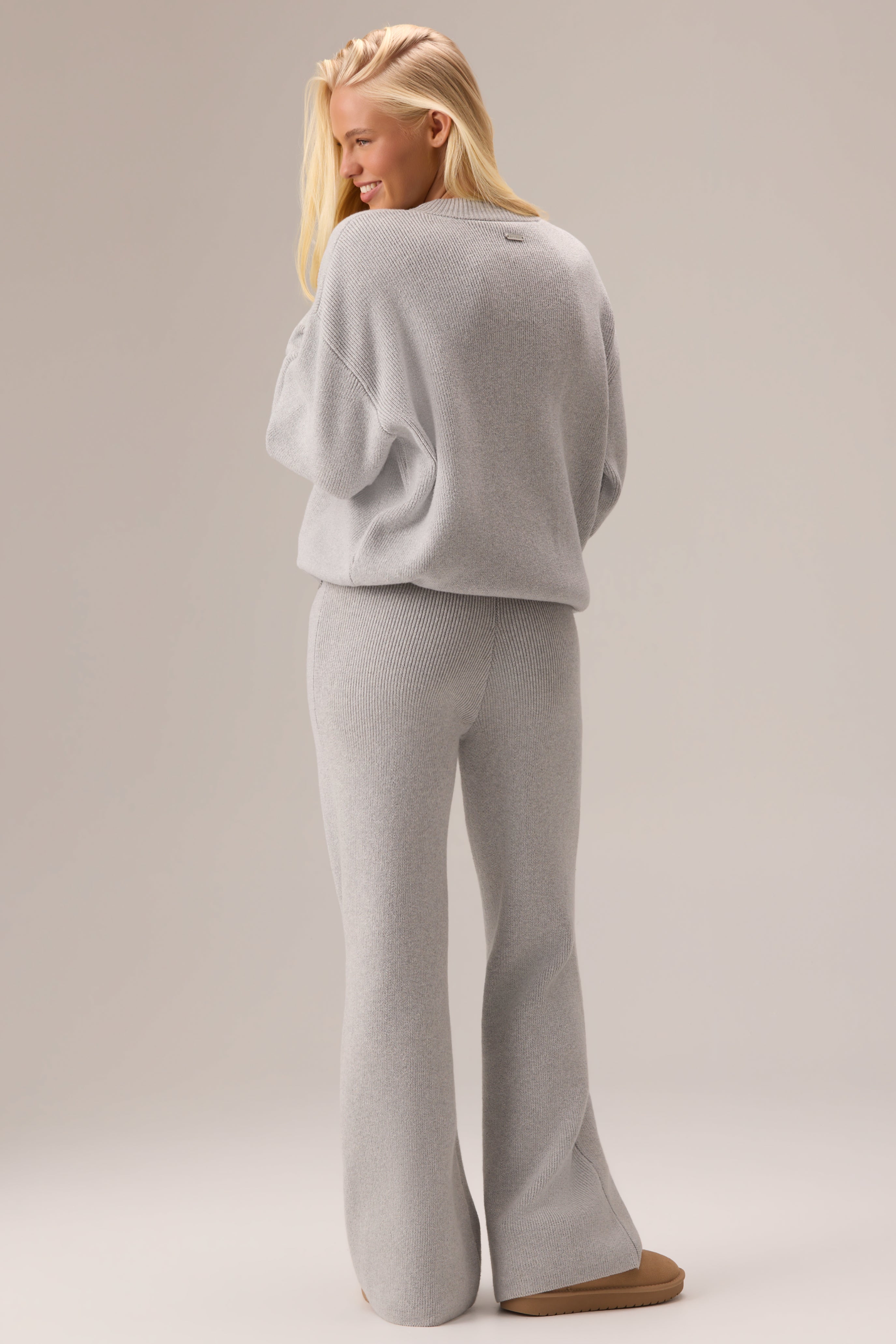 Oh Polly Bo+Tee pull oversize maille côtelée galet logo