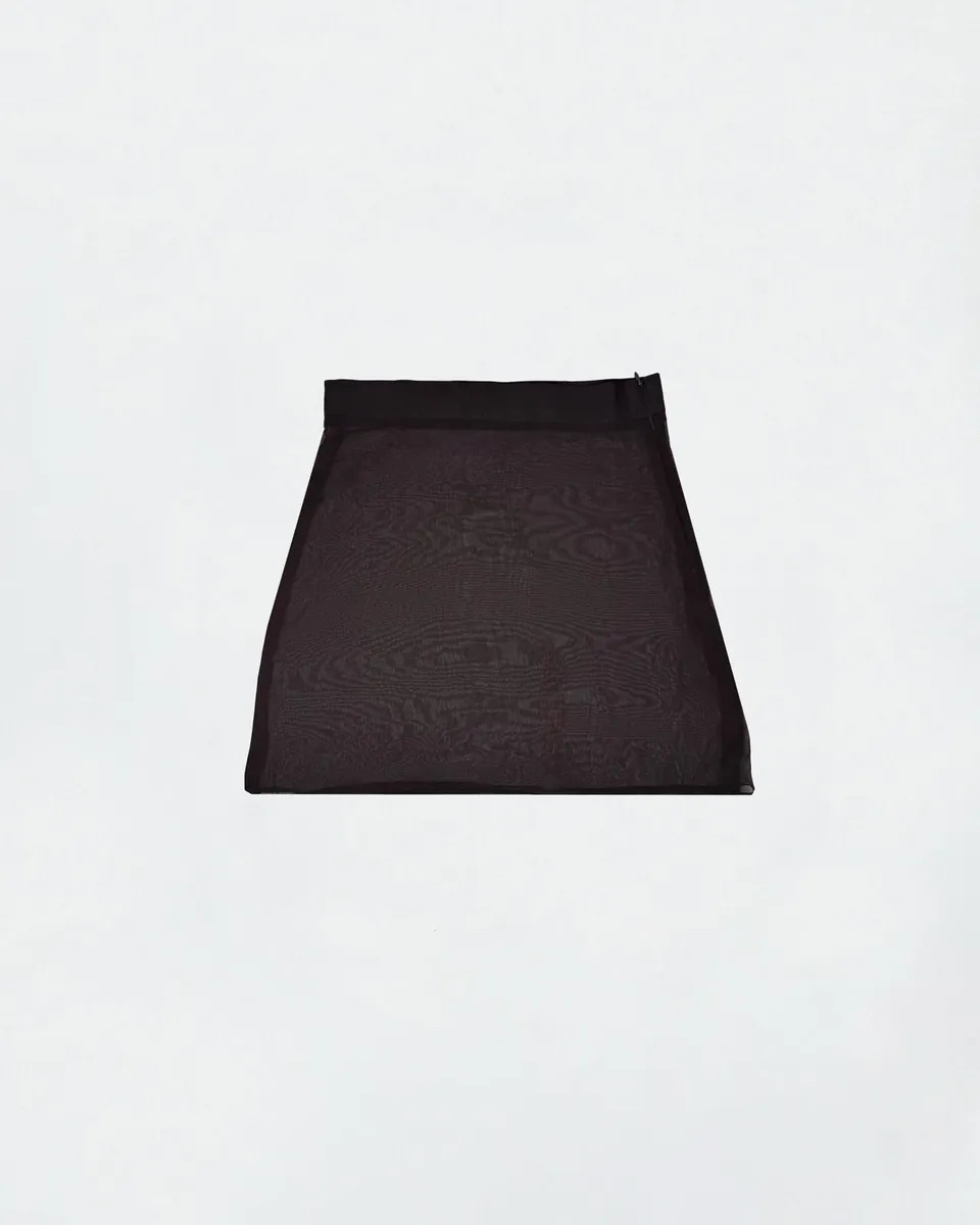The Ethiquette Elena Mini Jupe Mousseline Marron Fluide