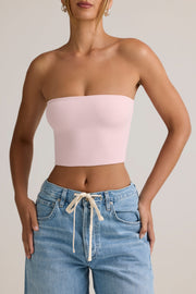 Oh Polly Verna Top Bandeau Candyfloss Pink - Crop Top Modal