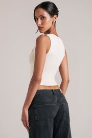 Oh Polly Vivee 15439 top ivoire col carré modal