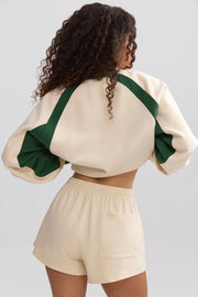 Oh Polly BT1190 mini short coton marbré taille élastique