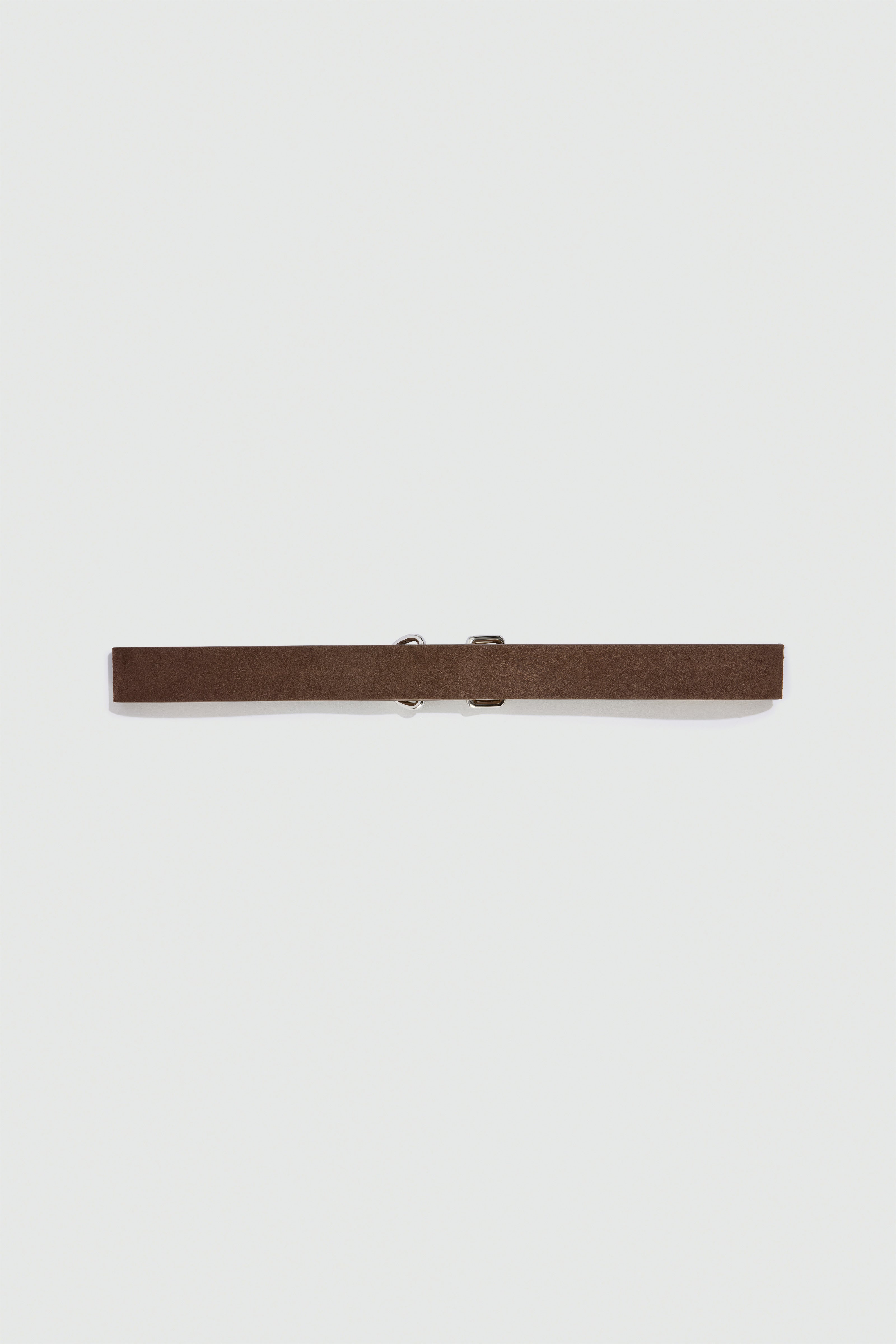 Liviana Conti Dotty ceinture marron daim boucle argent 40 mm
