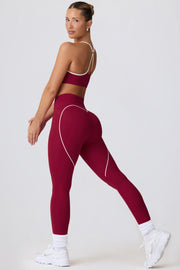 Oh Polly Bo+Tee Legging BT2088 cerise taille mi-haute