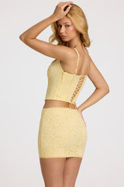 Oh Polly Cherith 15501 top corset dentelle jaune Butter Yellow