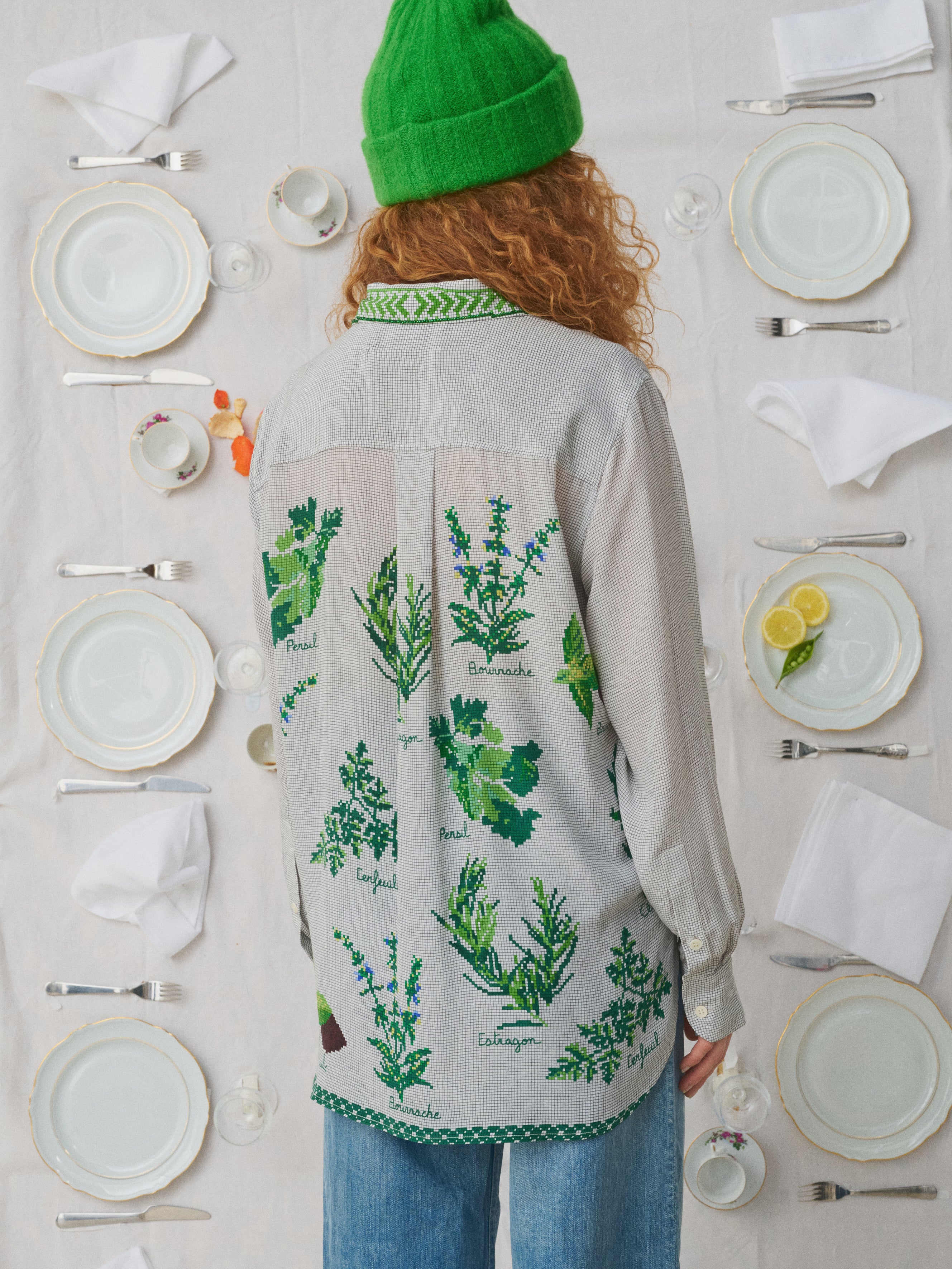 MII Mii à table Chemise Assia chemise soie Le Potager