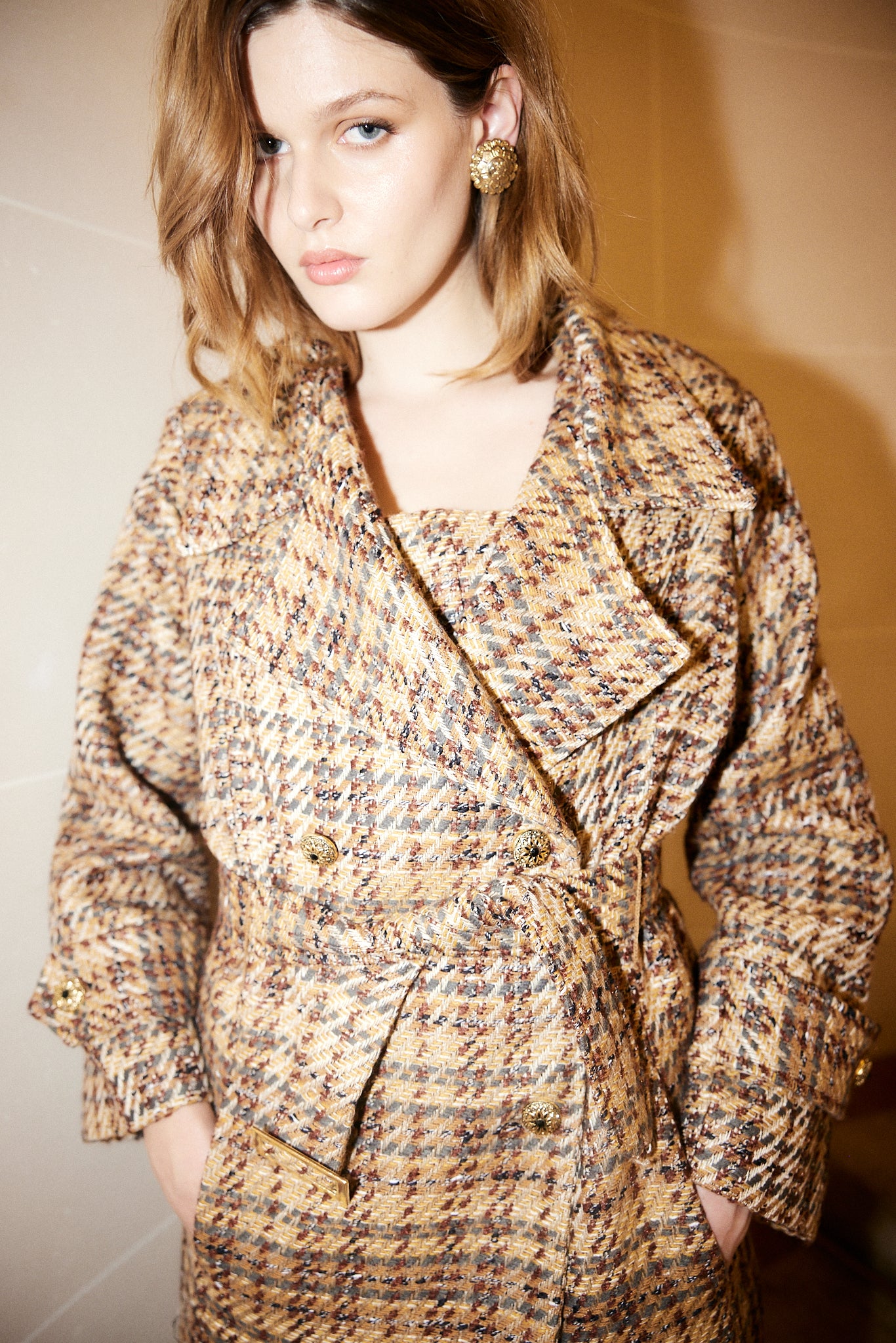The Ethiquette Mary-Hélène Trench Villeroy trench tweed taille M