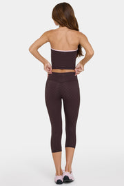 Oh Polly Bo+Tee Soft Active legging capri marron chocolat