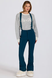 Oh Polly salopette ski taille haute sarcelle matelassée BT2393
