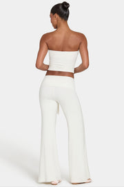 Oh Polly ButterCloud Tie-Waist Pantalon Large Coconut