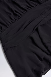 Oh Polly Dresses Avalon mini robe noire manches ballon