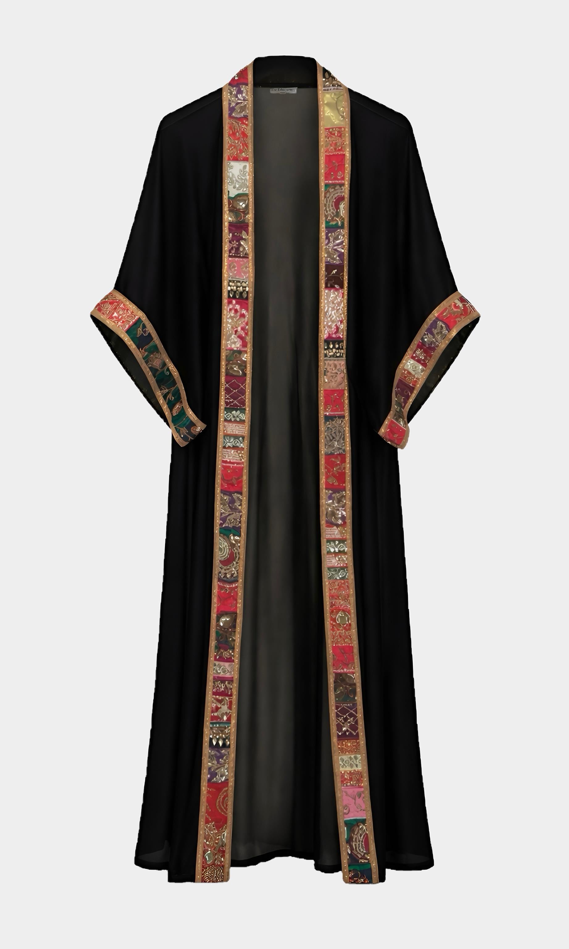 The Ethiquette Vestes Raspoutine kimono soie noire