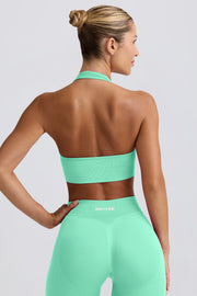 Oh Polly Define Luxe Halterneck brassière sport menthe maintien modéré