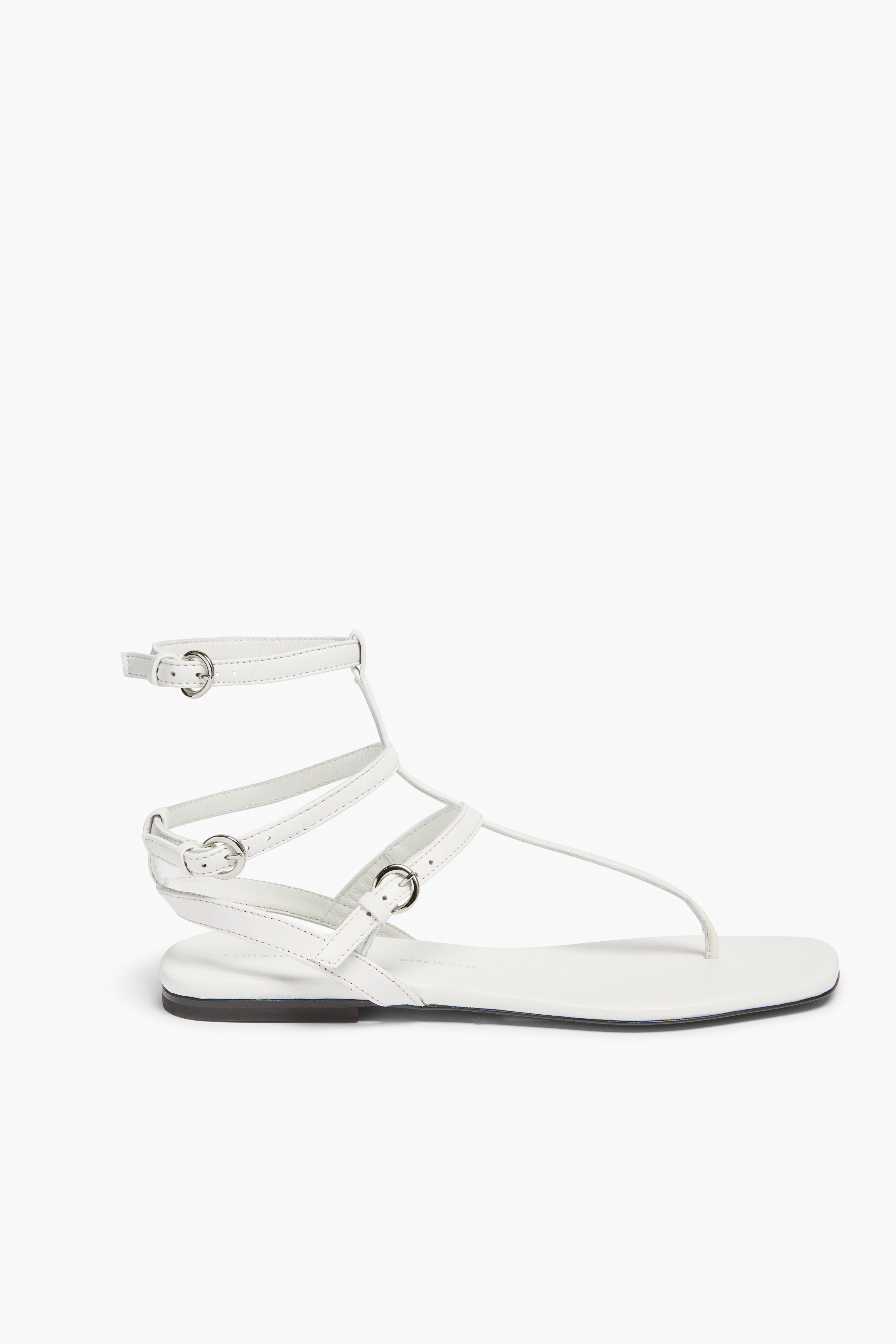 Liviana Conti Clarissa A6SC66 sandales plates Blanc cuir