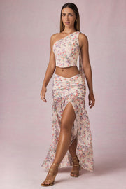 Oh Polly Romy jupe maxi primrose fleurie asymétrique