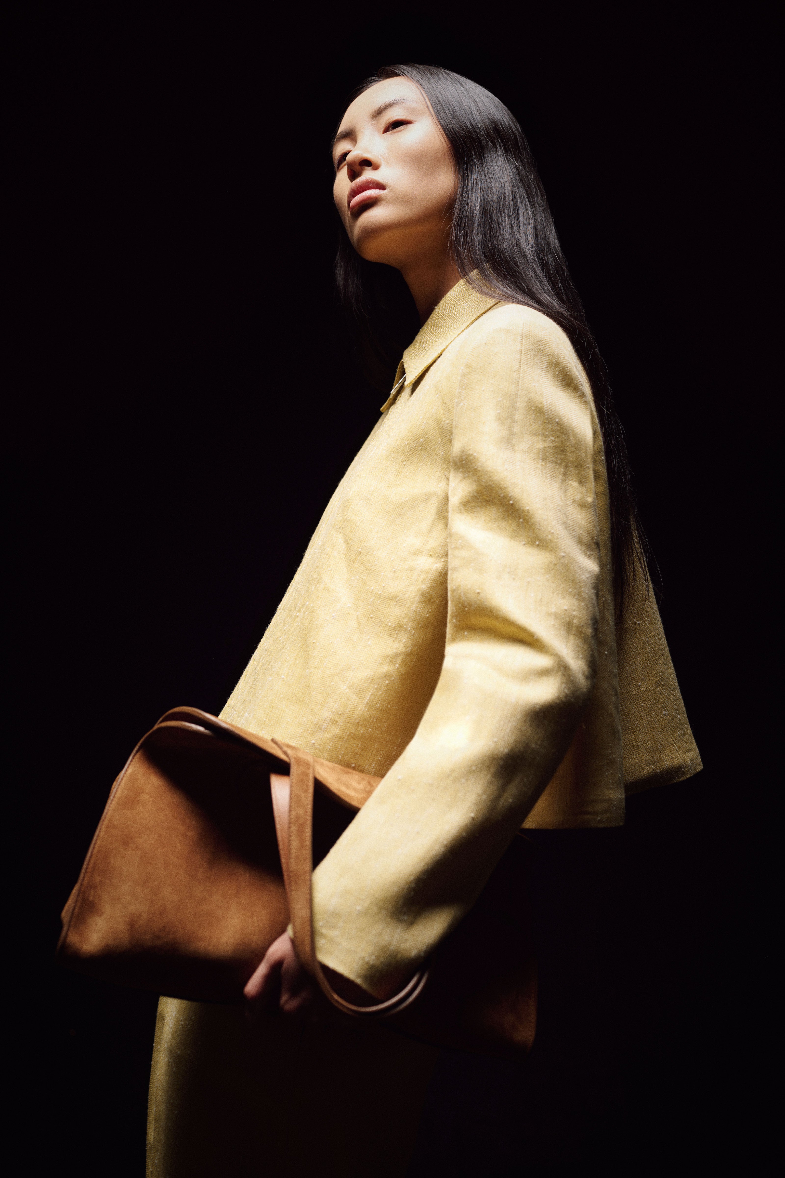 Liviana Conti Jacob veste soie lin sable crop