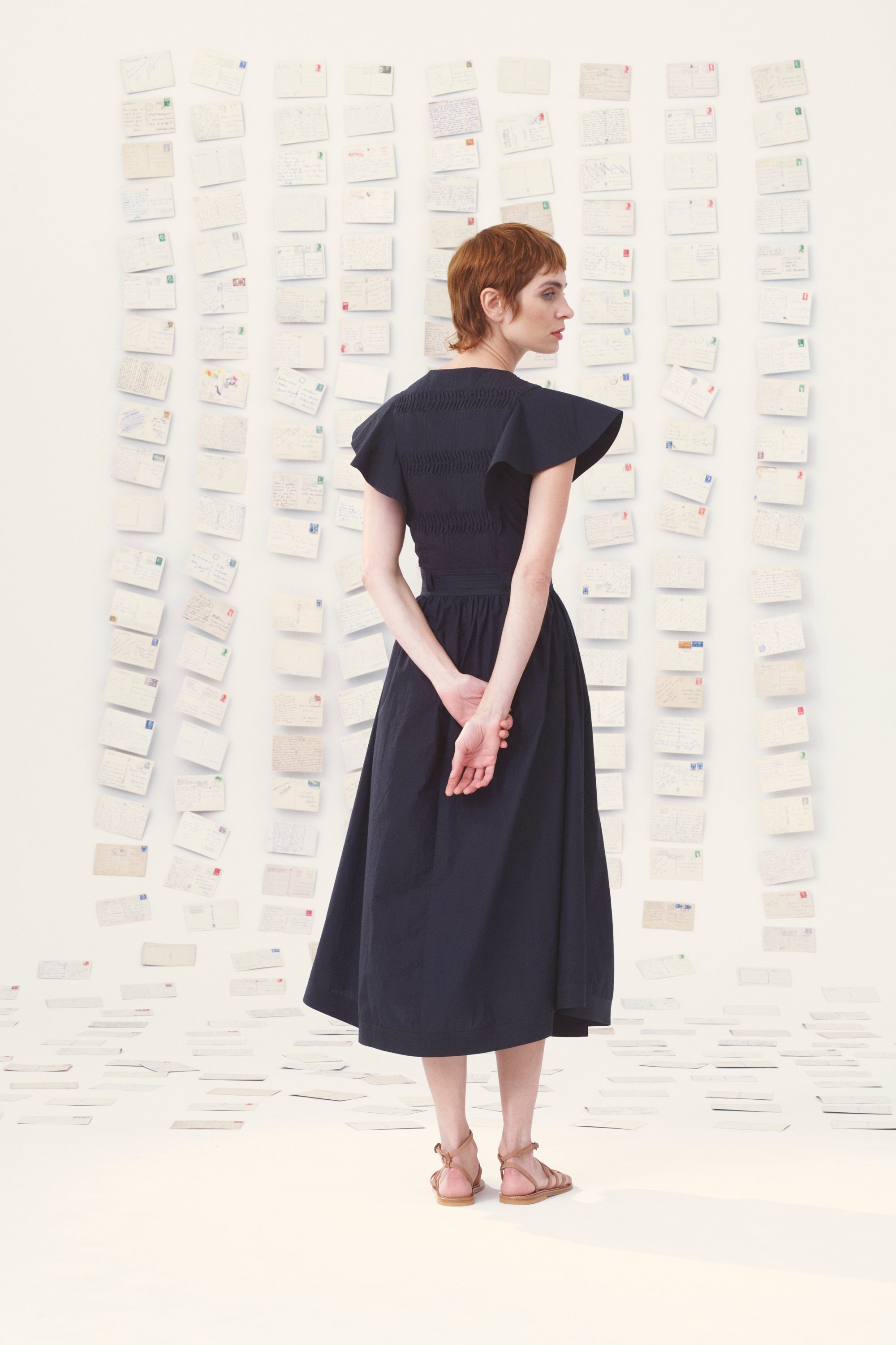 Mii en carte postale Robe Lea Les Unis robe popeline volants