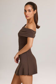 Oh Polly Suhana mini robe marron chocolat modal