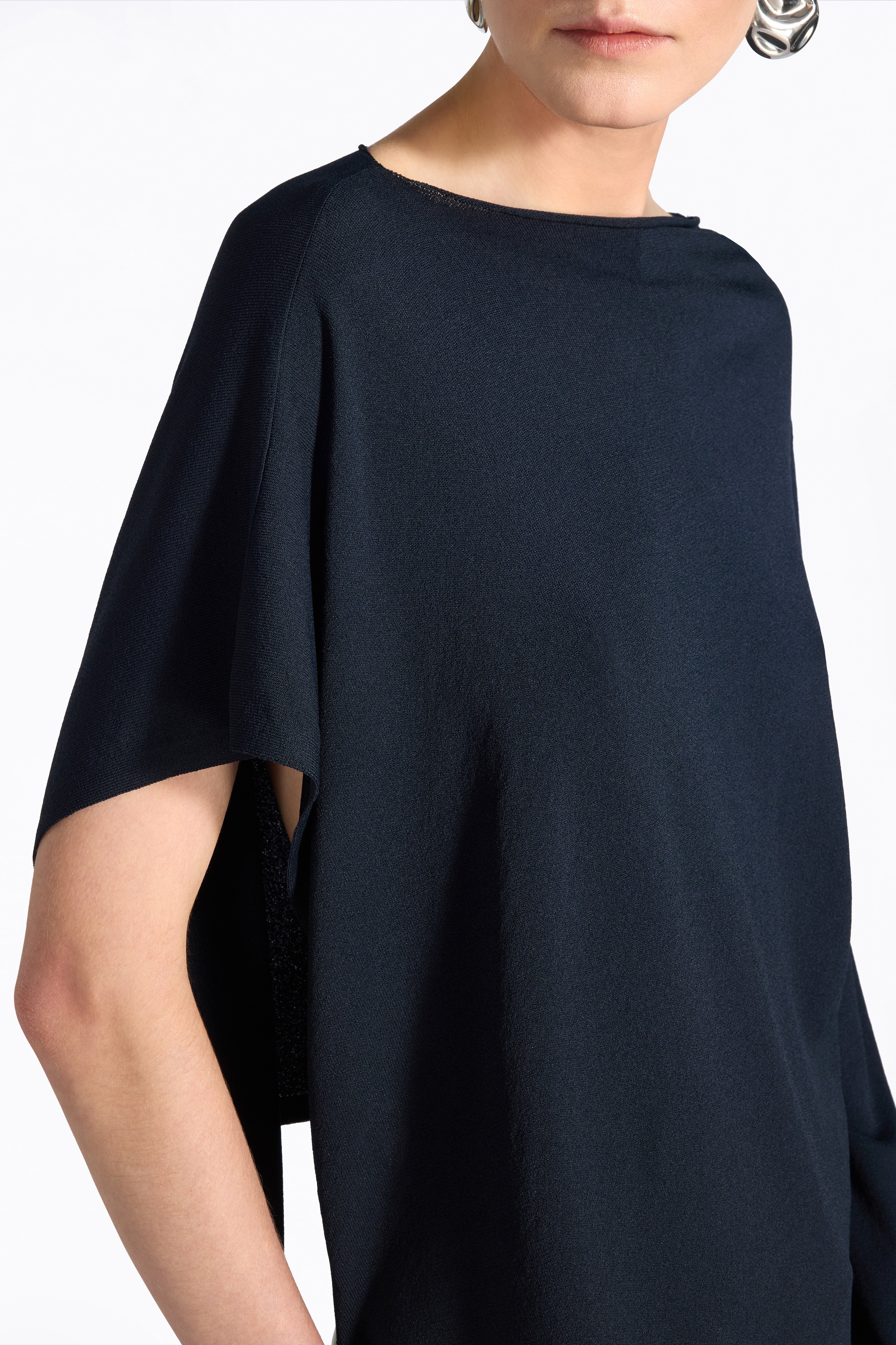 Liviana Conti Elea pull asymétrique viscose noir