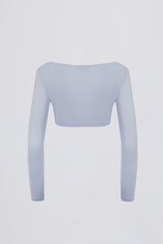 Oh Polly Tops Crop Top BT1978 Bleu Clair Jersey
