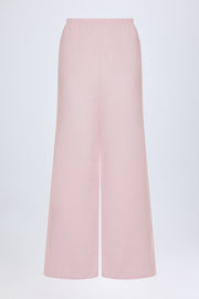 Oh Polly Trousers Dalila Pantalon Large Rose Rayé Coton