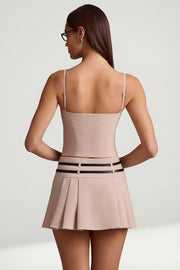Oh Polly Vivia caraco mushroom beige découpé taille