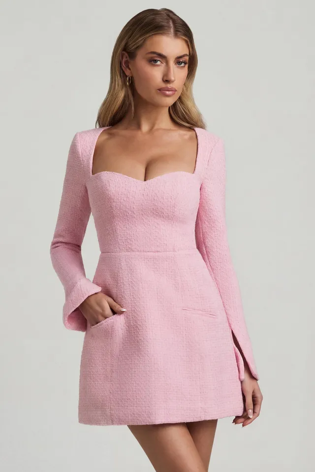 Oh Polly Dresses robe mini rose pâle Tacita structurée