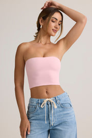 Oh Polly Verna Top Bandeau Candyfloss Pink - Crop Top Modal