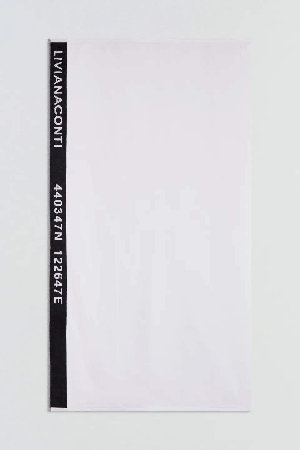 Liviana Conti Logo serviette plage blanc noir TU